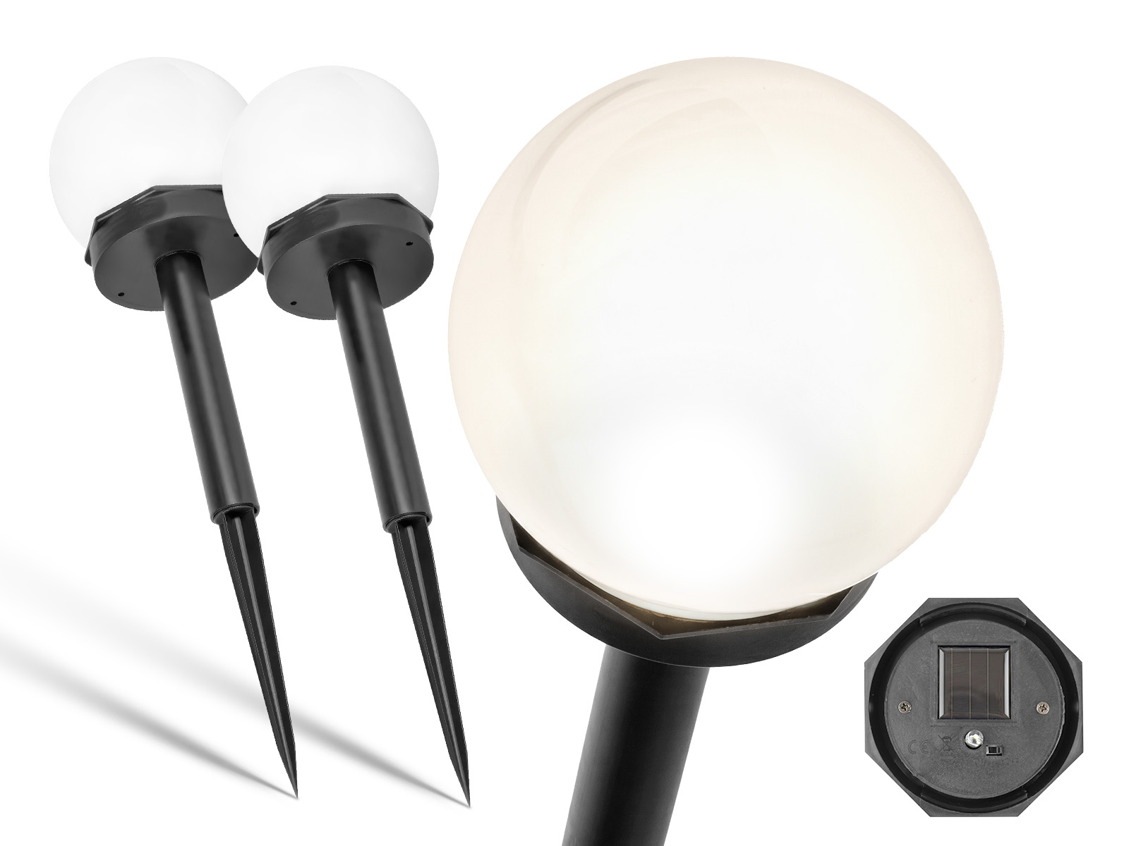 Lampa solarna wbijana LED SSO-5 okrągły klosz